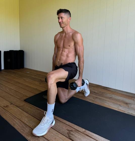Robert Lewandowski durante uno de sus entrenamientos.
