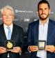 Enrique Cerezo y Koke, en la Gala de Campeones en la que se reconoció al Atlético de Madrid.