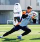 Courtois en el entrenamiento del Real Madrid
