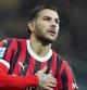 AC Milan's Theo Hernandez celebrates after scoring his side's second goal during the Serie A soccer match between AC Milan and Lecce at the San Siro stadium in Milan, Italy, Friday, Sept. 27, 2024. (Spada/LaPresse via AP)