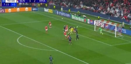 Así fue el gol del Benfica al Real Madrid en el último segundo de partido