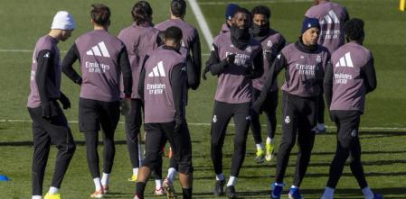 El entrenamiento del Real Madrid previo al partido contra la Real