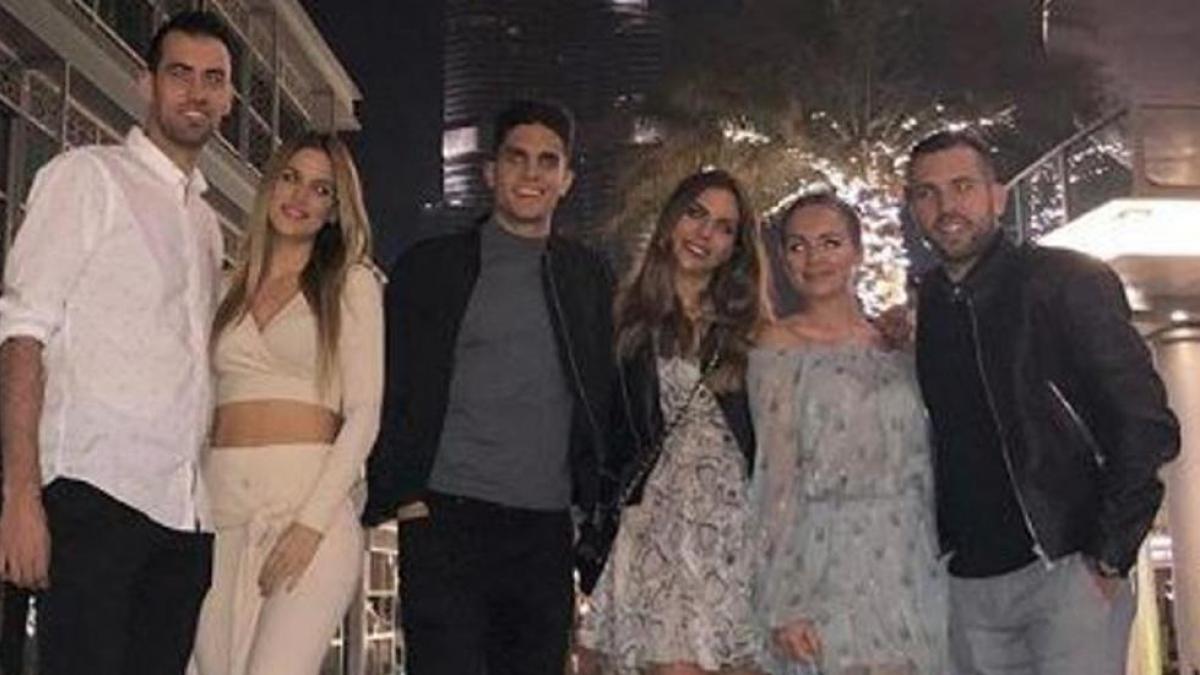 La mujer de Sergio Busquets, Elena Galera, se despide de Jordi Alba con estas palabras