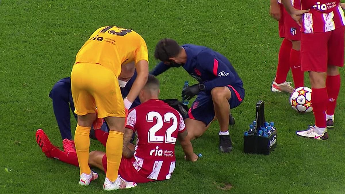 Hermoso se marchó lesionado