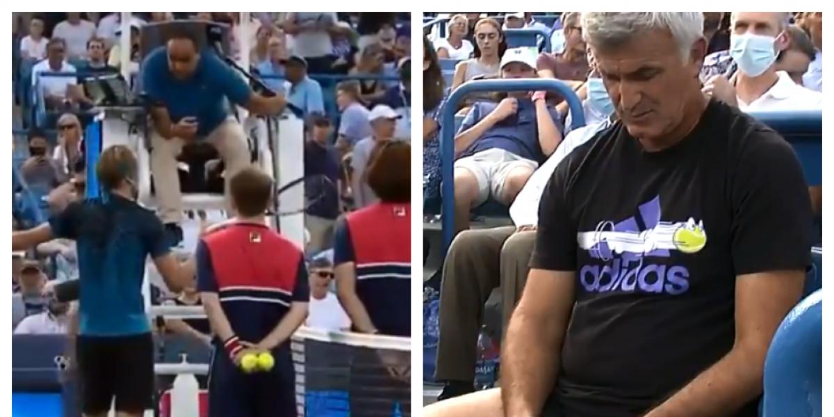 Zverev estalla contra Tsitsipas en pleno partido: Y su padre con el móvil...