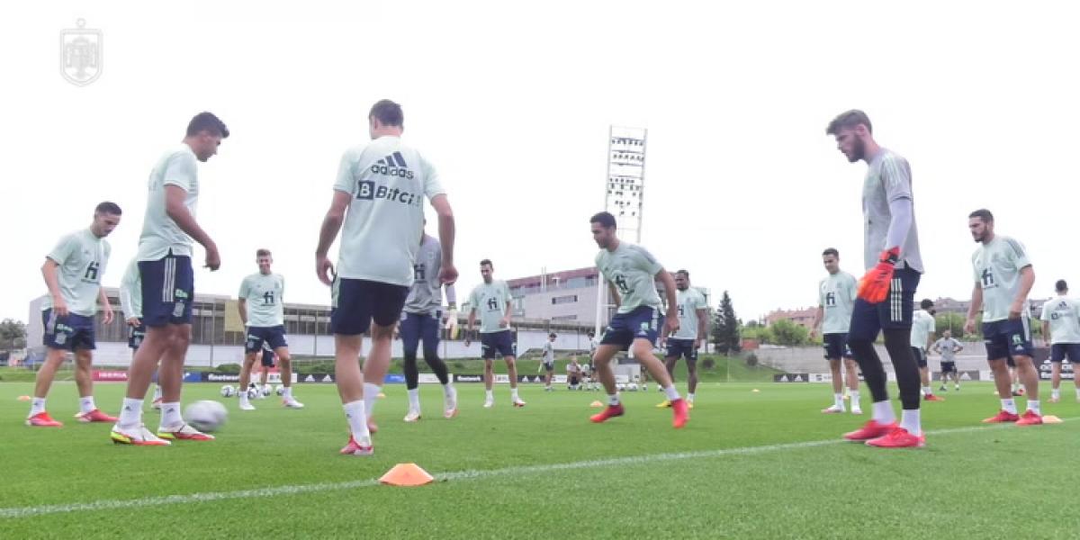 Entrenamiento de la selección tras la goleada a Georgia