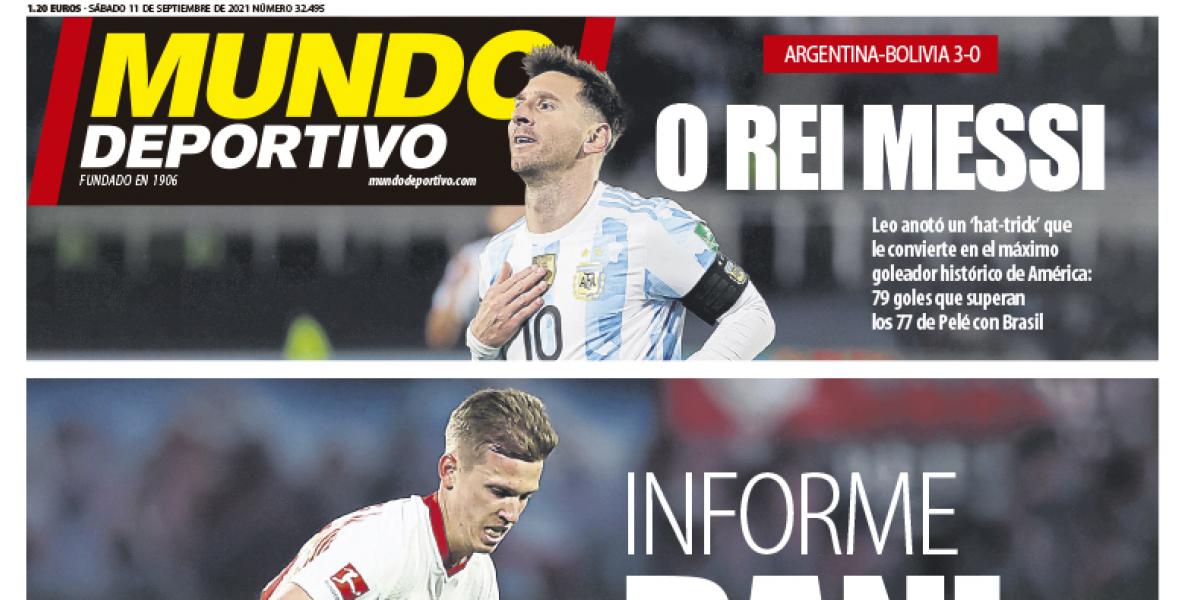 Portada de Mundo Deportivo del sábado 11 de septiembre de 2021