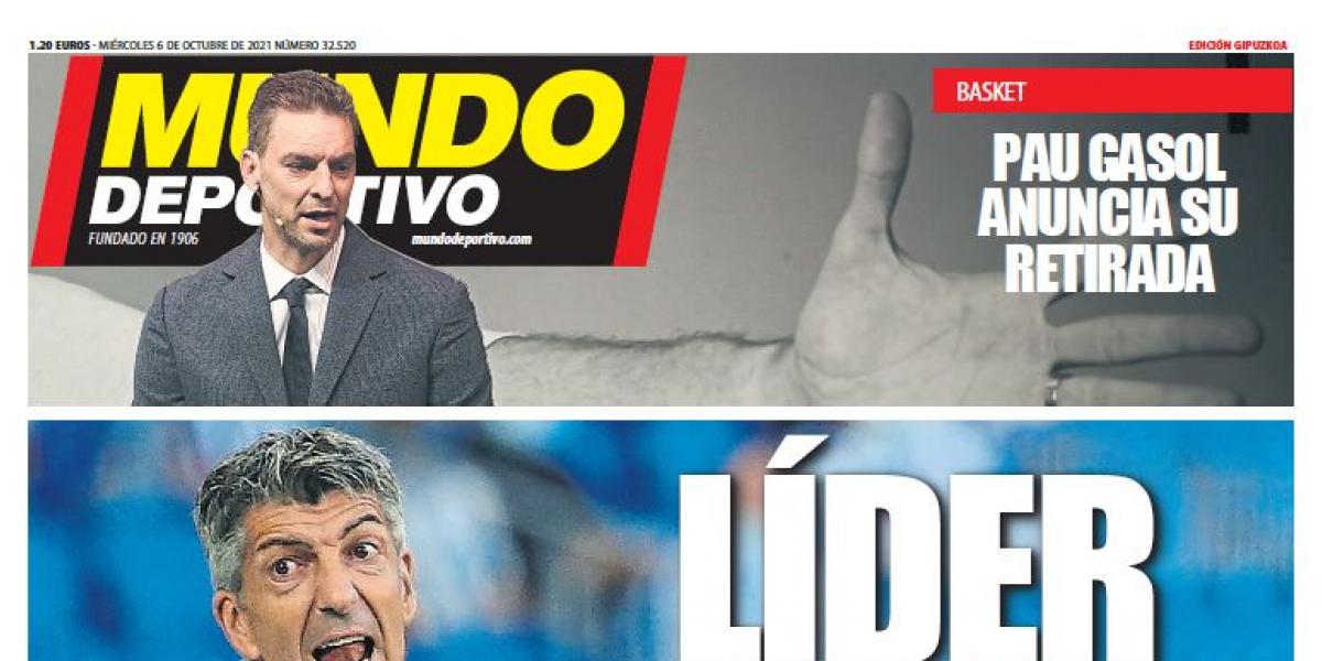 Portada de Mundo Deportivo Gipuzkoa del miércoles 6 de octubre de 2021