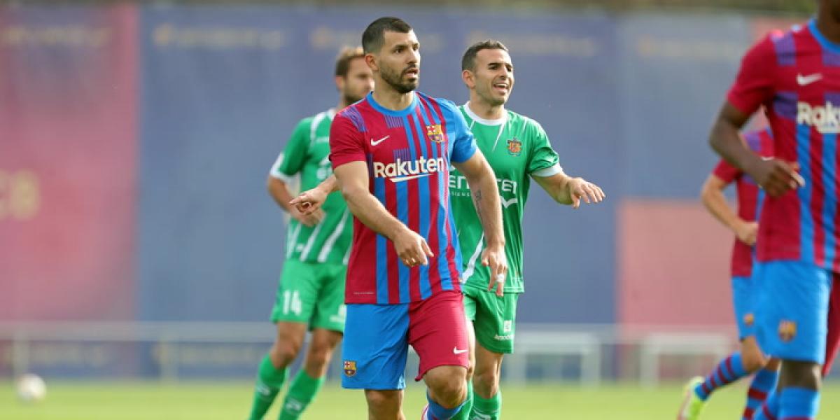 Agüero se estrena contra el Cornellà y marca un gol