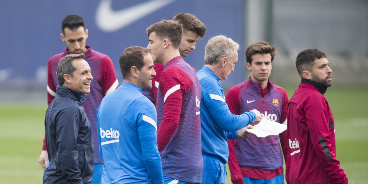 Las imágenes del entrenamiento del Barça dirigido por Sergi