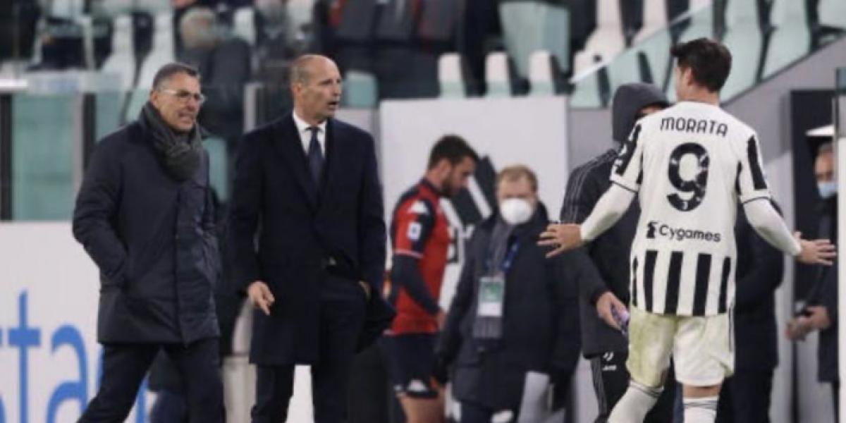 Rifirrafe entre Morata y Allegri