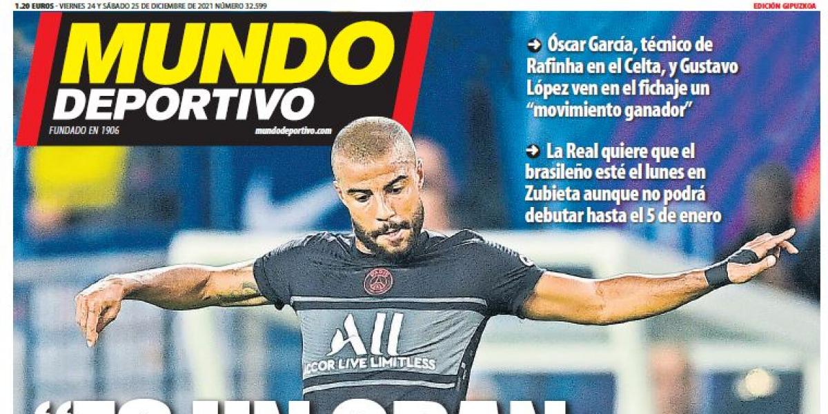 Portada de Mundo Deportivo Gipuzkoa del viernes 24 de diciembre de 2021