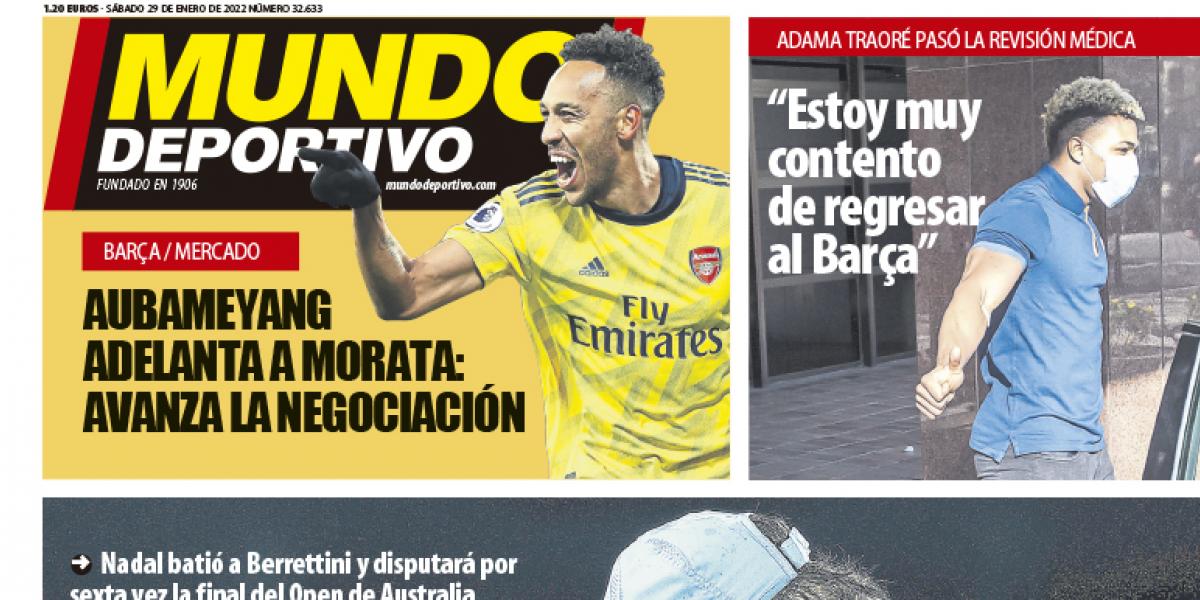 Portada de Mundo Deportivo del sábado 29 de enero de 2022