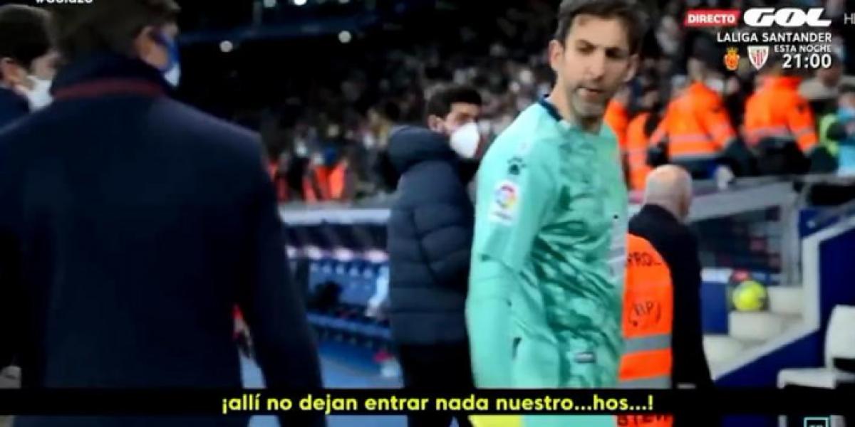 Diego López, al ver una bandera del Barça: Quitad esa mierda de ahí, hostia
