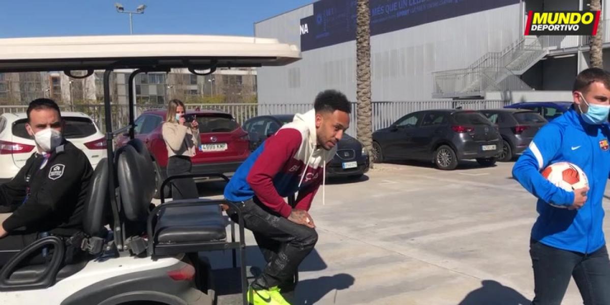 Así llegó Aubameyang a la entrevista con MD