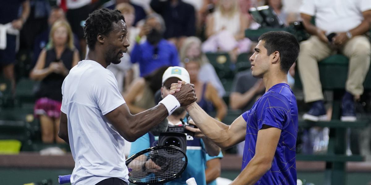 Monfils se rinde a Alcaraz en twitter tras su exhibición en octavos de Indian Wells