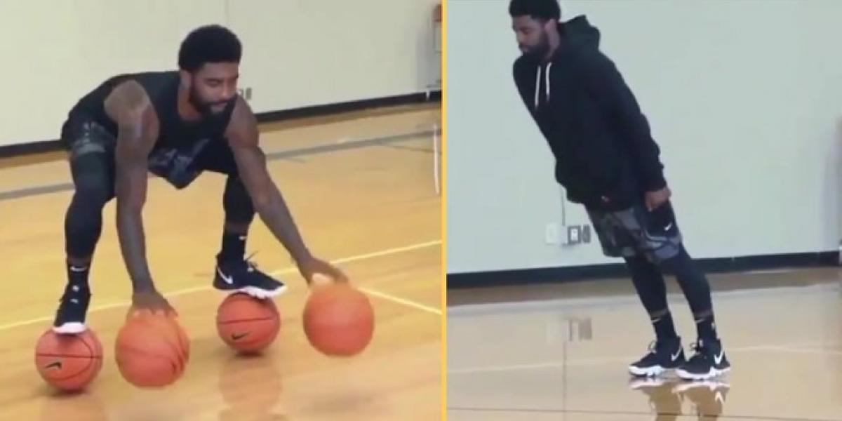 El hipnotizante entrenamiento de Kyrie Irving en el que hace cosas inexplicables