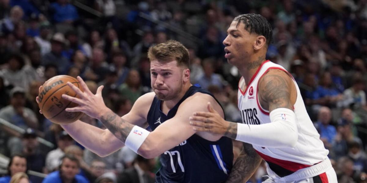 Los Mavericks y Doncic se aprovechan de unos Blazers en horas bajas