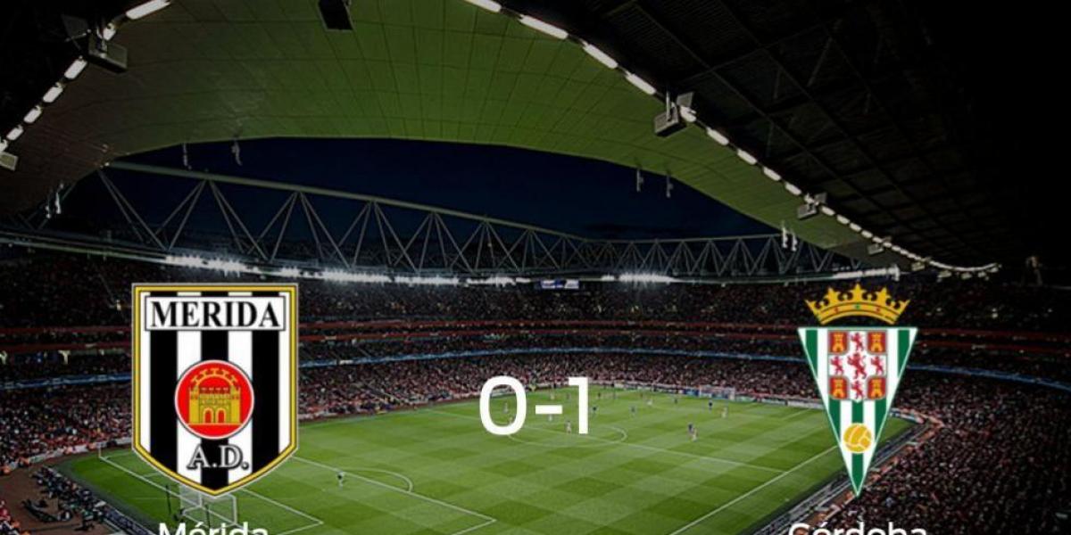 El Córdoba consigue la victoria frente al Mérida AD en el segundo tiempo (0-1)