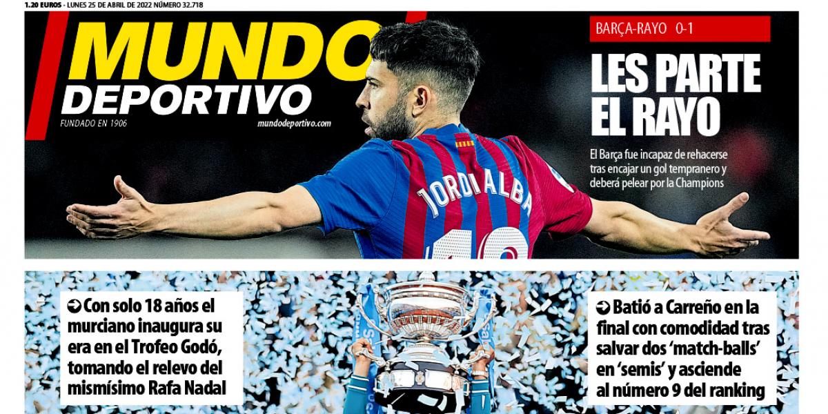 Portada Mundo Deportivo, lunes 25 de abril de 2022