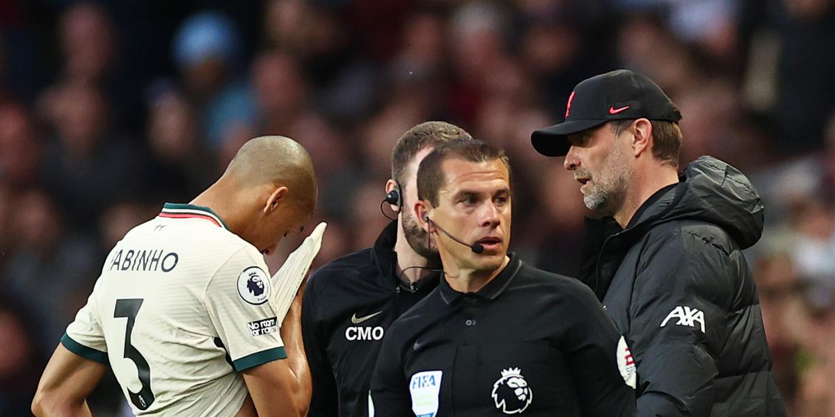 Fabinho se retira llorando a 18 días de la final ante el Madrid