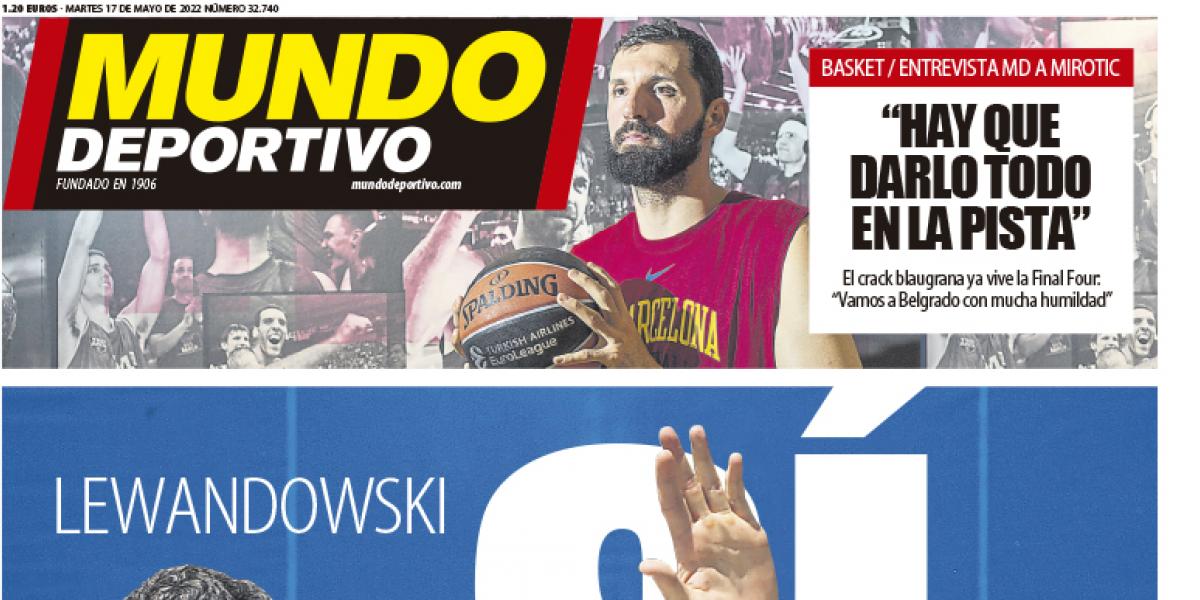 Portada de Mundo Deportivo del martes 17 de mayo de 2022