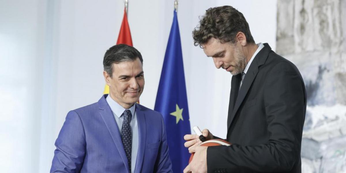 Pedro Sánchez: Nadie encarna mejor lo que es ser persona de equipo que Pau Gasol