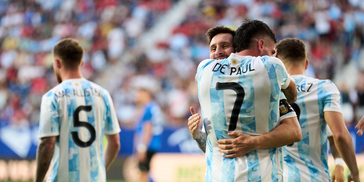 De Paul participó en la exhibición de Messi