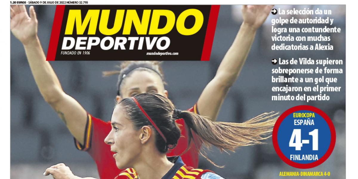 Portada de Mundo Deportivo del sábado 9 de julio de 2022