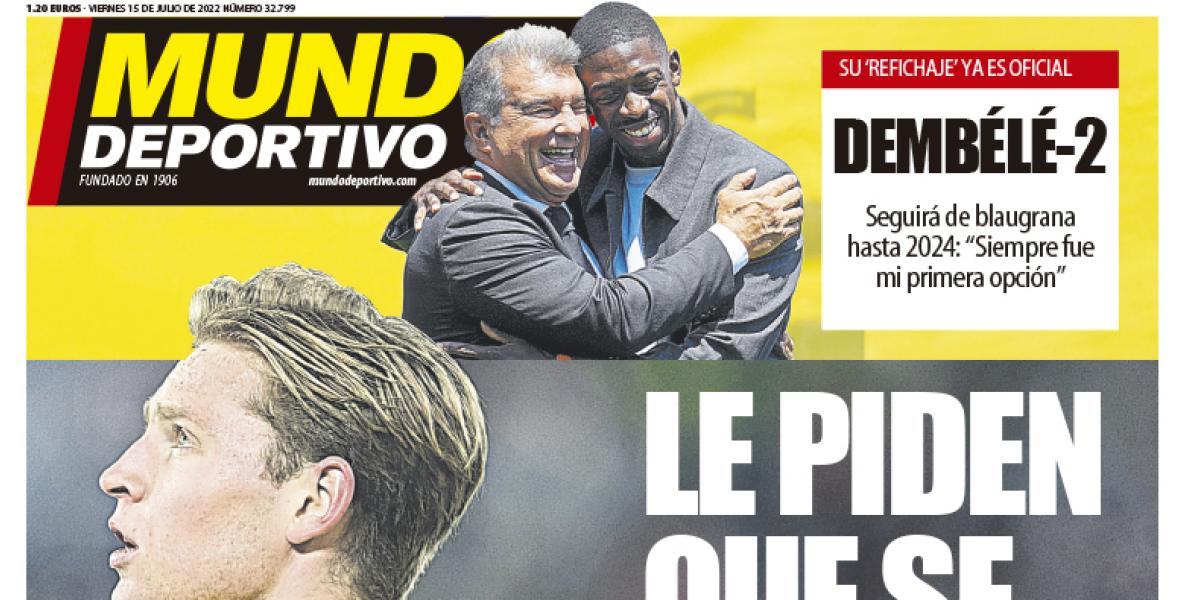 Portada de Mundo Deportivo del viernes 15 de julio de 2022