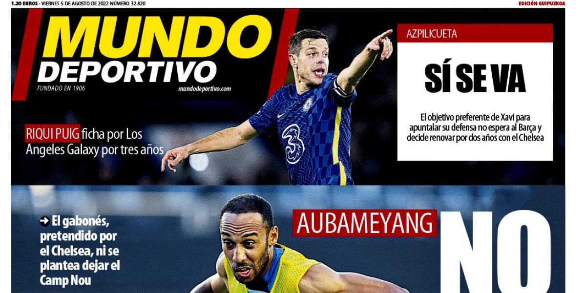 Aubameyang y Ancelotti, protagonistas de las portadas deportivas de hoy