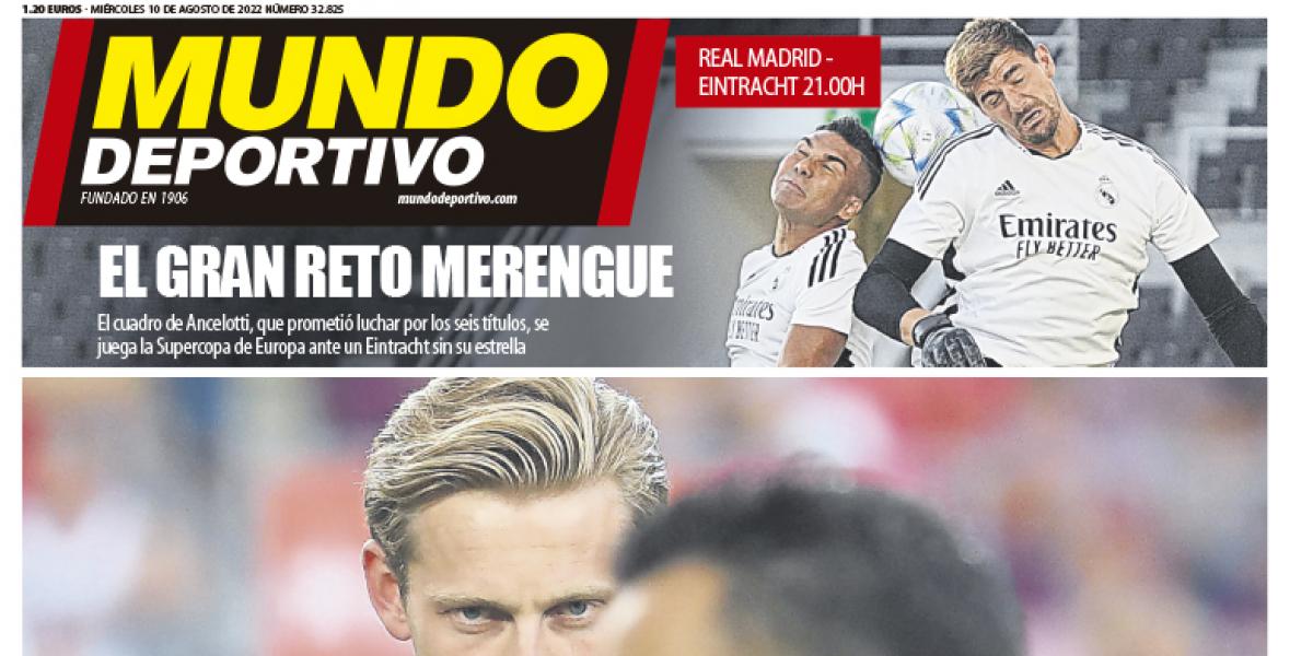 Portada de Mundo Deportivo del miércoles 10 de agosto de 2022