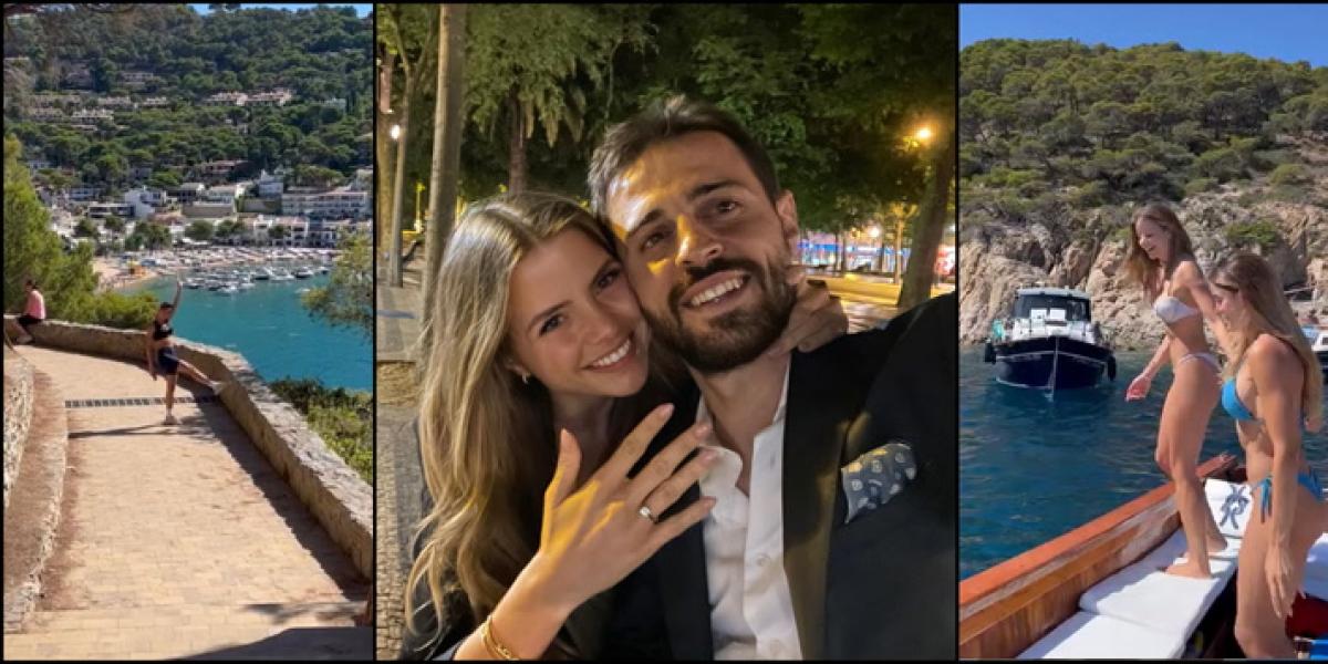La novia de Bernardo Silva desconecta en la Costa Brava