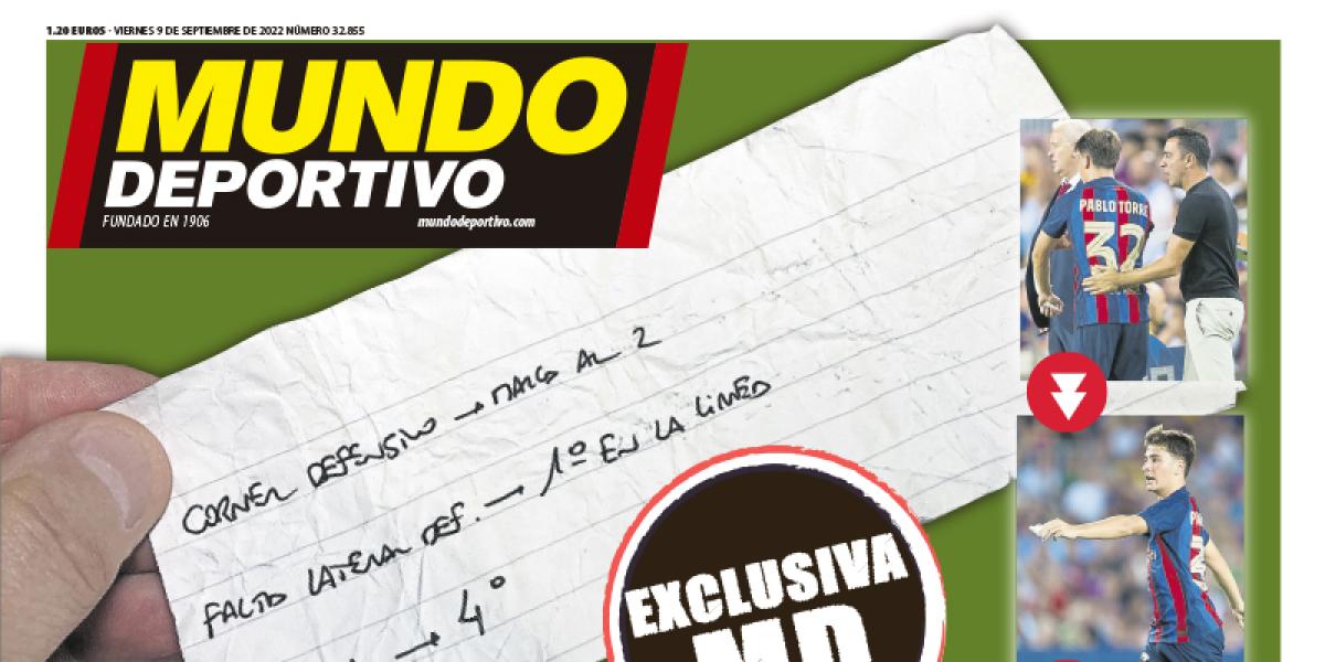 Portada de Mundo Deportivo del viernes 9 de septiembre de 2022