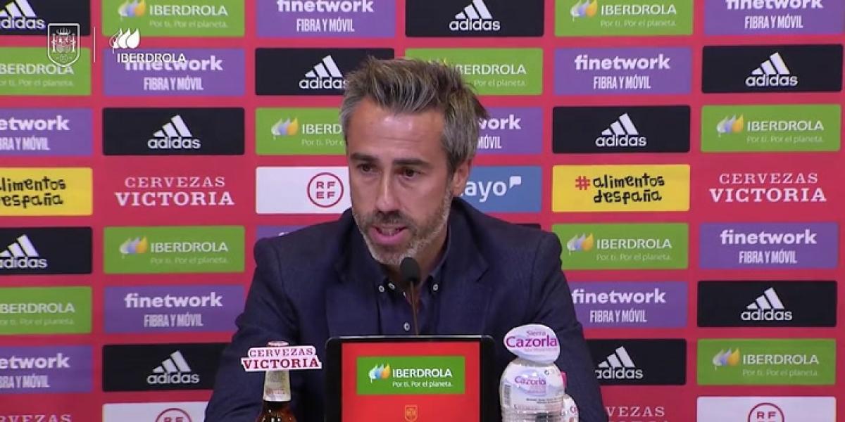 Jorge Vilda, en rueda de prensa para anunciar la lista de convocadas