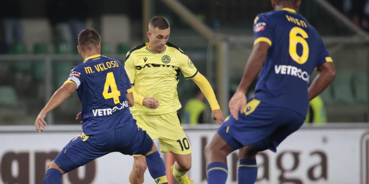 El Udinese vence en Verona y sigue en zona Champions
