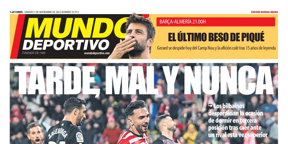 Portada de MD Bizkaia-Araba de hoy sábado