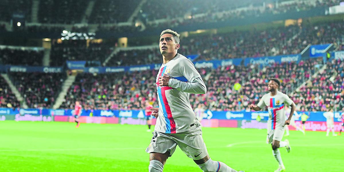 Raphinha ya fue clave en El Sadar