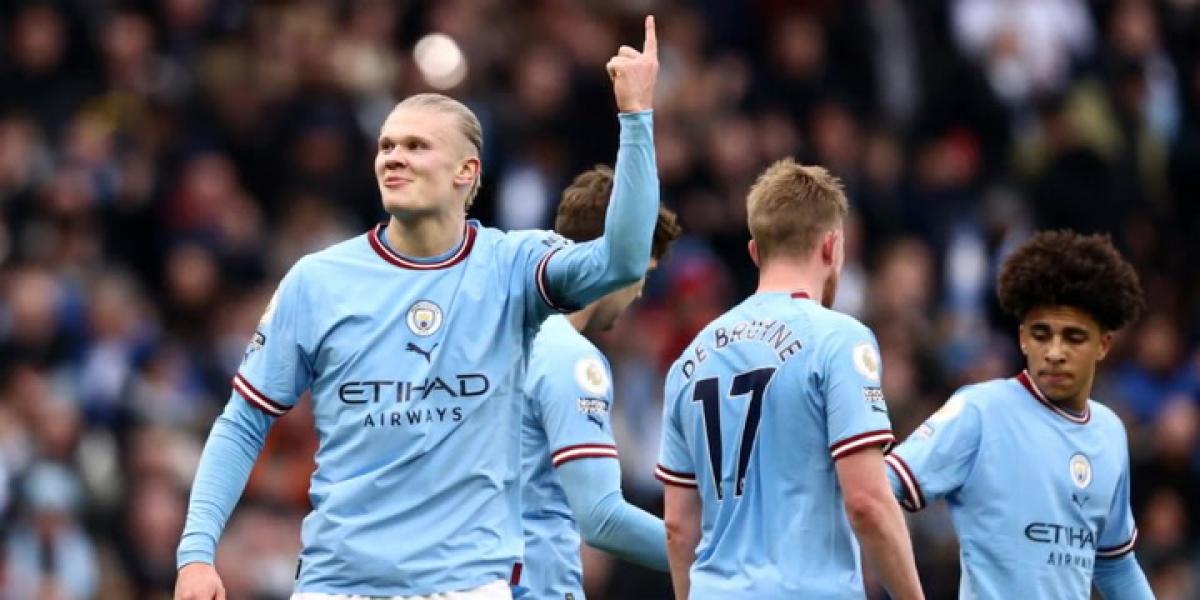 Haaland pulveriza al Wolves con un triplete en el debut de Sarabia