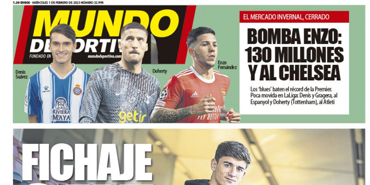 Portada de Mundo Deportivo del miércoles 1 de febrero de 2023