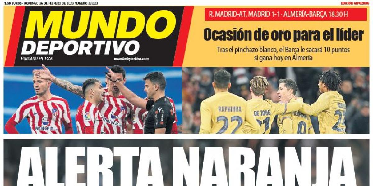 Portada de Mundo Deportivo Gipuzkoa del domingo 26 de febrero de 2023