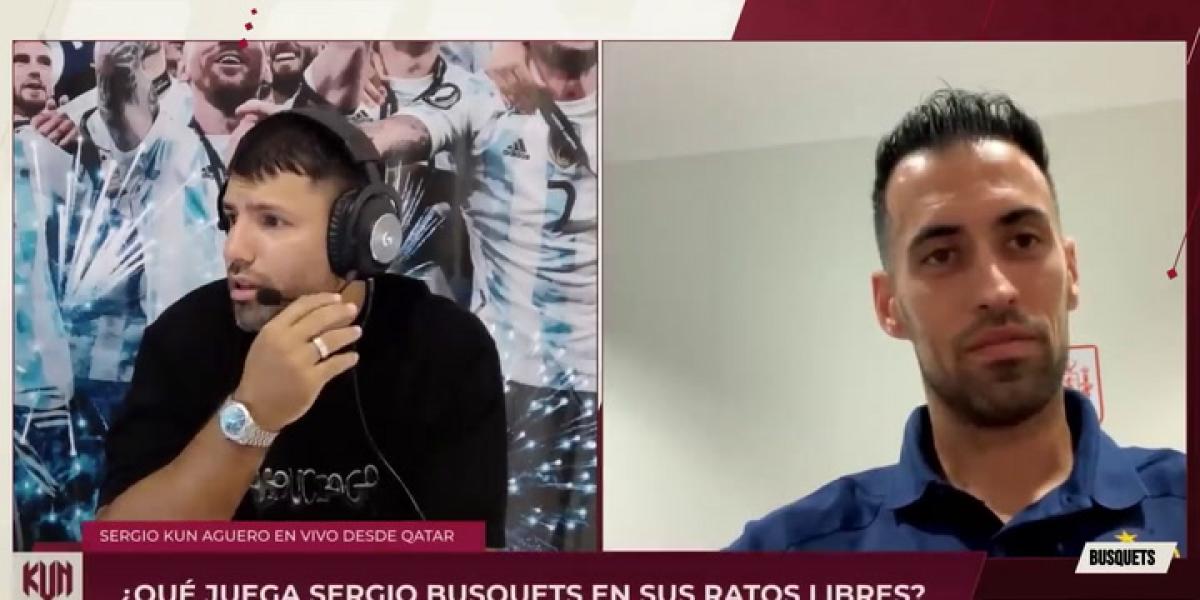 Kun Agüero y Busquets charlan sobre pádel