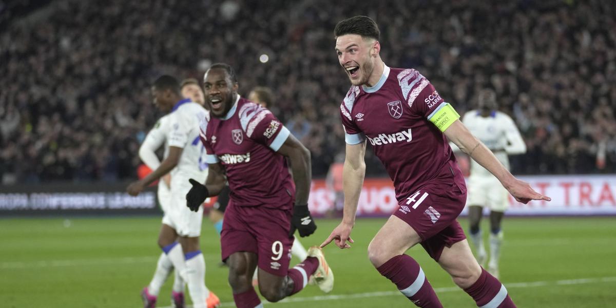 4-1: El West Ham, a semifinales contra el AZ con golazo de Rice incluido