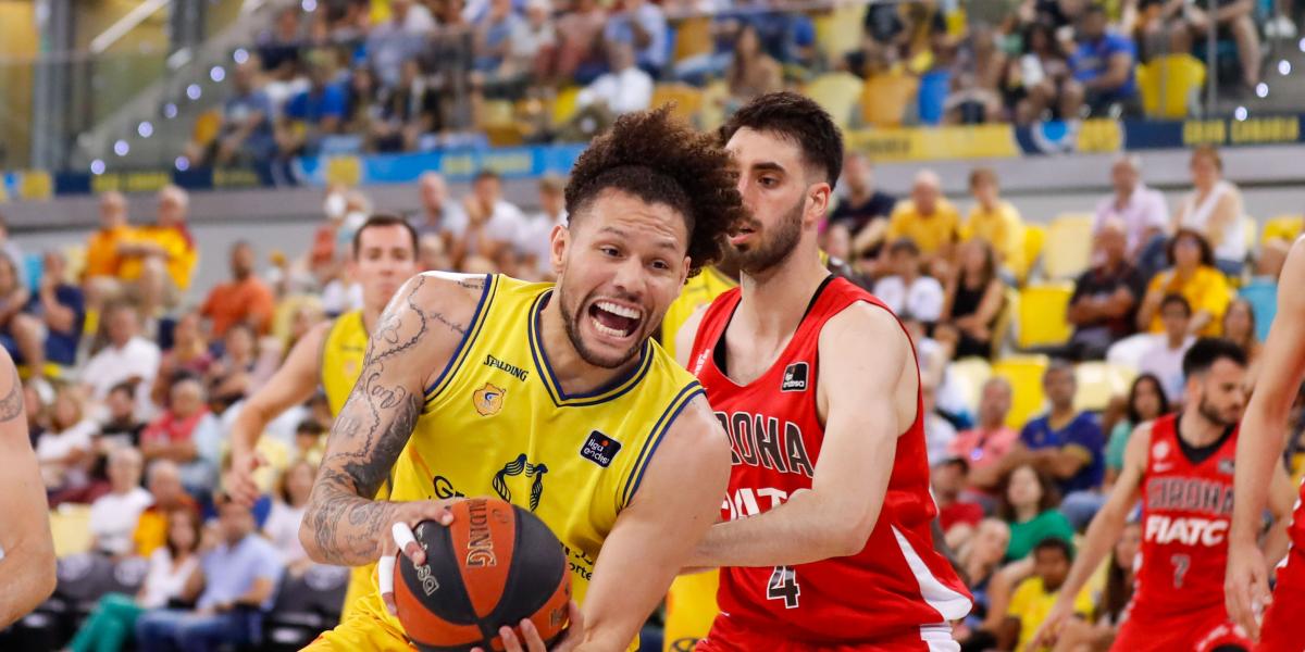 78-73. El ‘Granca’ despierta a tiempo ante el Bàsquet Girona y sella su billete al playoff