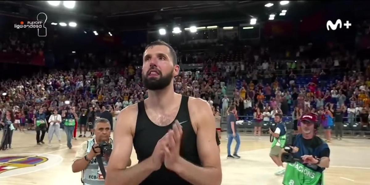 El Palau Blaugrana se rinde a los pies de un emocionado Mirotic tras su exhibición