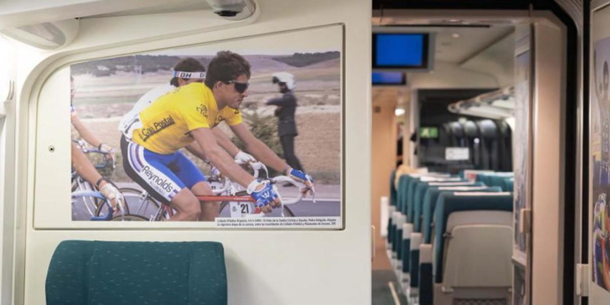 Renfe expone en el tren Madrid-Bilbao una selección fotográfica de EFE del Tour de Francia