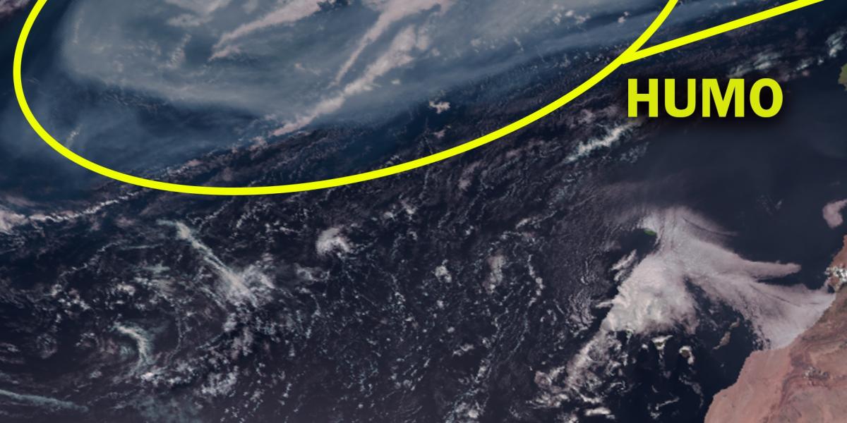 Vídeo: humo de Canadá, aire sahariano de Marruecos y Canarias en medio