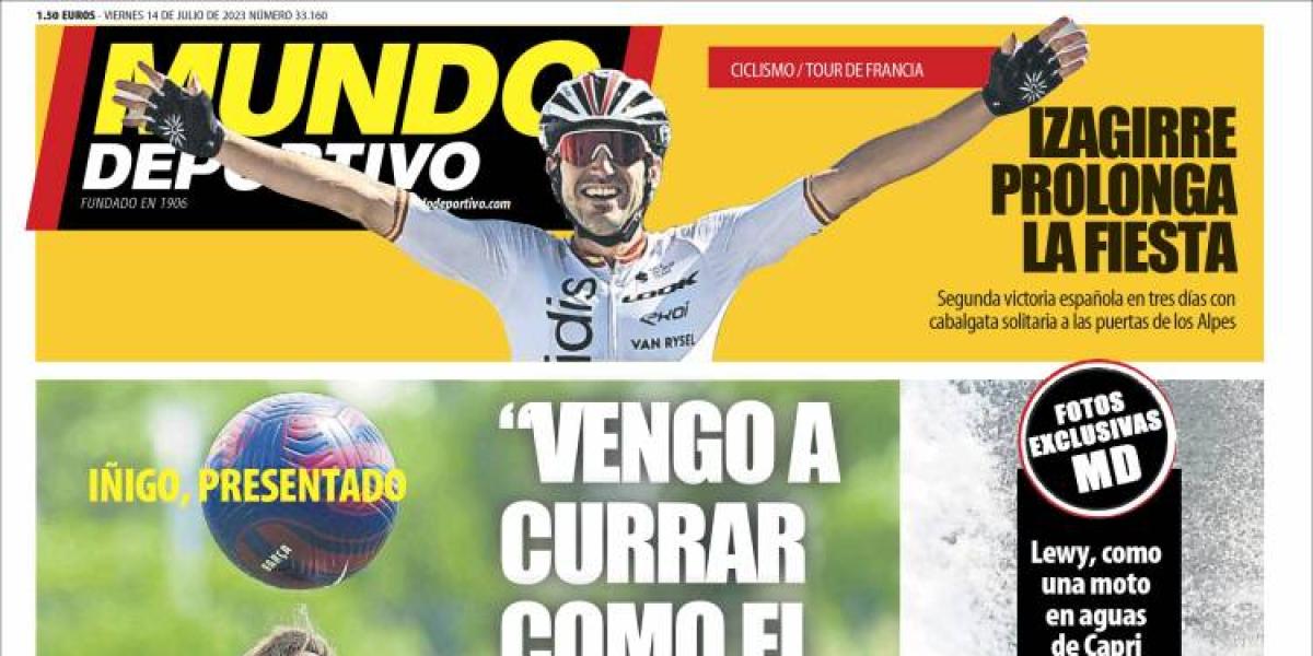 Iñigo Martínez y Joao Cancelo, protagonistas de las portadas deportivas de hoy