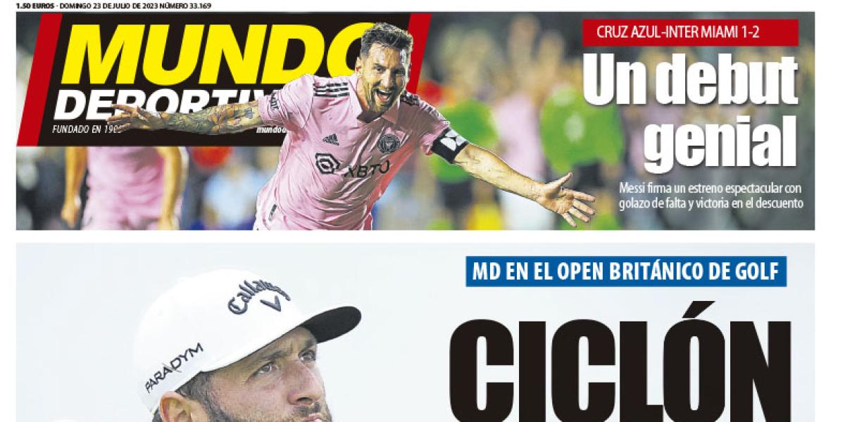 Portada de Mundo Deportivo del domingo 23 de julio de 2023
