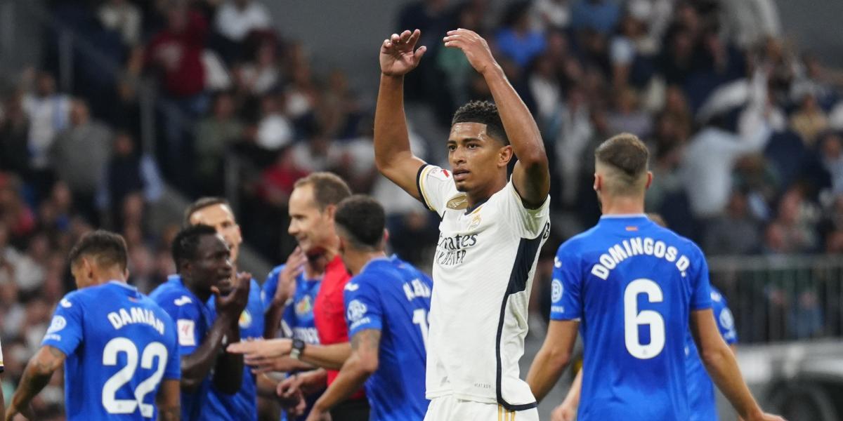 Bellingham, en el 95, le da un sufrido triunfo al Real Madrid ante el Getafe